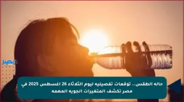 حالة الطقس.. توقعات تفصيلية ليوم الثلاثاء 26 أغسطس 2025 في مصر تكشف المتغيرات الجوية المهمة